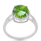 Silberring mit farngrünem Quarz