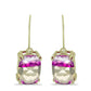 Goldplattierte Silberohrringe mit lilafarbenem Fluorit