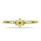Goldplattierter Silberring mit Champagner-Diamant und weißem Diamant