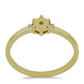 Goldplattierter Silberring mit Champagner-Diamant und weißem Diamant