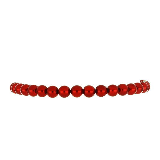 Goldplattiertes Silberarmband mit roter Süßwasserperle