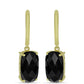 Goldplattierte Silberohrringe mit schwarzem Onyx