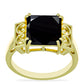 Goldplattierter Silberring mit schwarzem Onyx