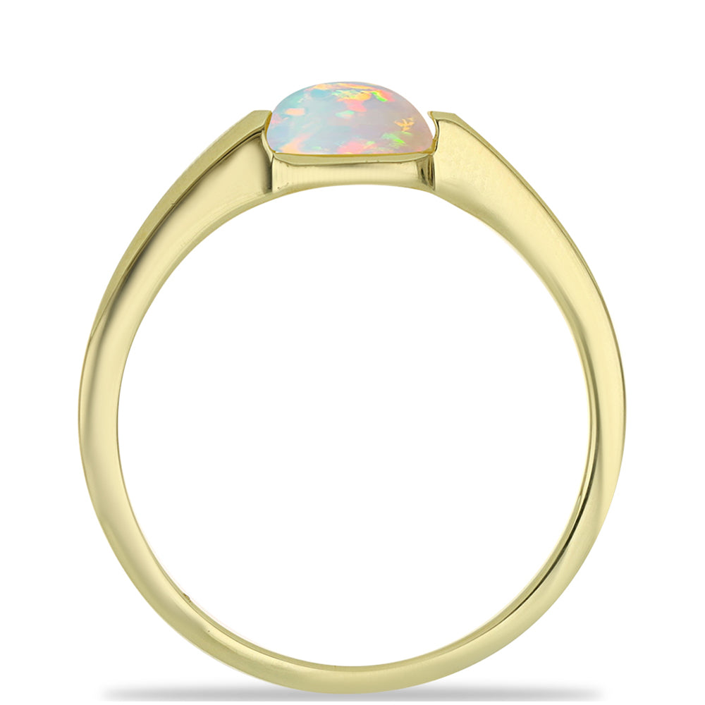 Goldplattierter Silberring mit Welo-Opal 2 