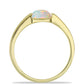 Goldplattierter Silberring mit Welo-Opal