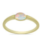 Goldplattierter Silberring mit Welo-Opal