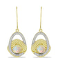 Goldplattierte Silberohrringe mit Welo-Opal und weißem Topas