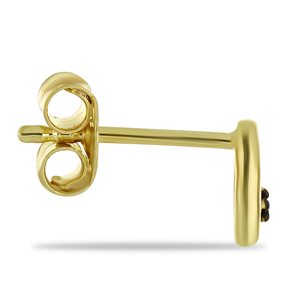Goldplattierte Silberohrringe mit rotem Diamant 2 