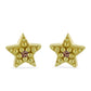 Goldplattierte Silberohrringe mit Champagner-Diamant