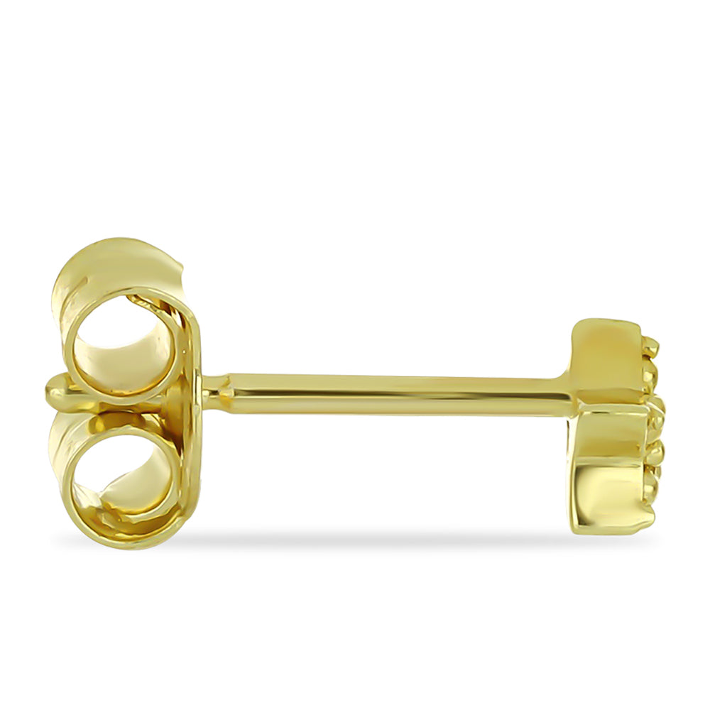 Goldplattierte Silberohrringe mit Champagner-Diamant 2 