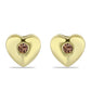 Goldplattierte Silberohrringe mit Champagner-Diamant