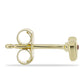 Goldplattierte Silberohrringe mit Champagner-Diamant