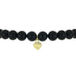 Goldplattiertes Silberarmband mit schwarzem Onyx