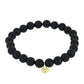 Goldplattiertes Silberarmband mit schwarzem Onyx