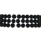 Goldplattiertes Silberarmband mit schwarzem Onyx und weißem Topas