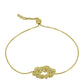 Goldplattiertes Silberarmband mit Champagner-Diamant und weißem Diamant