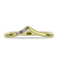 Goldplattierter Silberring mit Champagner-Diamant und weißem Diamant