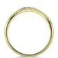 Goldplattierter Silberring mit Champagner-Diamant und weißem Diamant