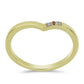 Goldplattierter Silberring mit Champagner-Diamant und weißem Diamant