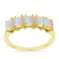 Goldplattierter Silberring mit Welo-Opal