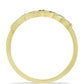 Goldplattierter Silberring mit Champagner-Diamant und weißem Diamant