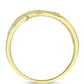 Goldplattierter Silberring mit Champagner-Diamant und weißem Diamant