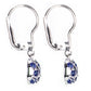 Silberohrringe mit australischem blauem Saphir
