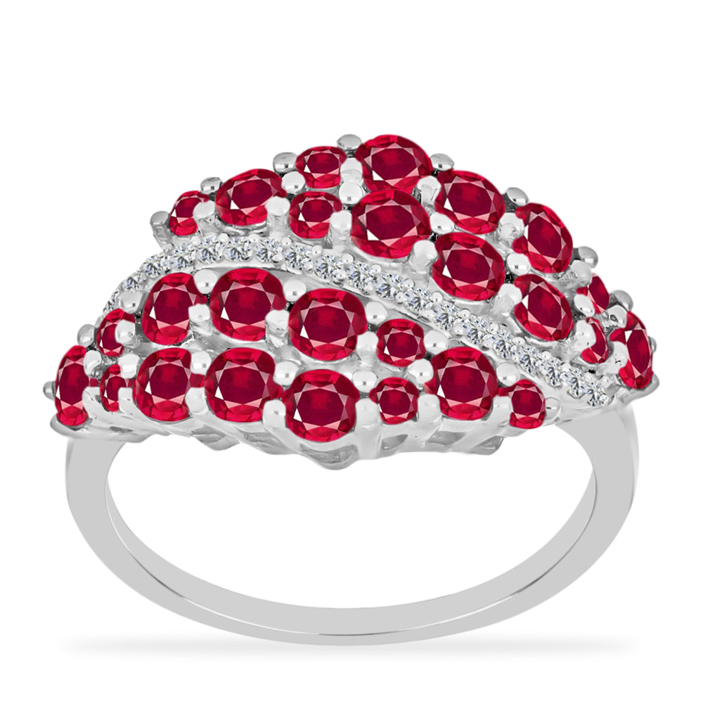 Silberring mit Rubin aus Madagaskar