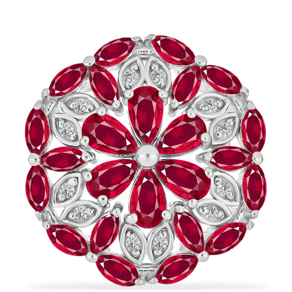 Silberring mit Rubin aus Madagaskar 1 