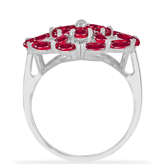 Silberring mit Rubin aus Madagaskar