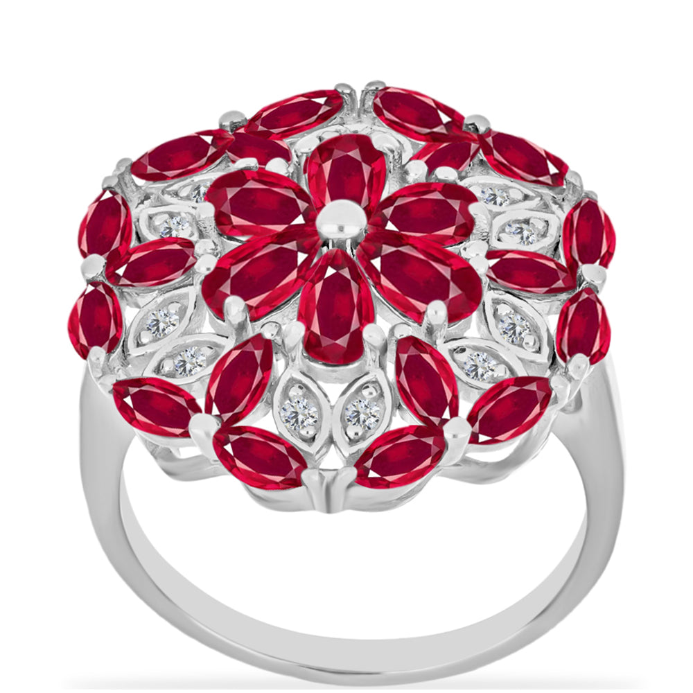 Silberring mit Rubin aus Madagaskar 3 