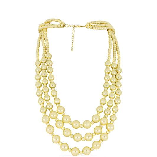 Goldplattierte Silberhalskette mit pfirsichfarbener Perle