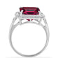 Silberring mit Rubin aus Madagaskar und weißem Diamant