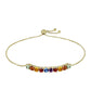 Goldplattiertes Silberarmband mit regenbogenfarbenem Rosebery Saphir