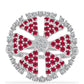 Silberring mit Rubin aus Madagaskar und weißem Diamant