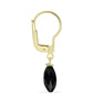 Goldplattierte Silberohrringe mit schwarzem Onyx aus Suwar