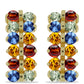 Goldplattierte Silberohrringe mit regenbogenfarbenem Rosebery Saphir