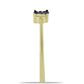 Goldplattierter Silberring mit blauem Diamant