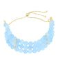 Goldplattiertes Silberarmband mit Aqua-Chalcedon