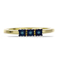 Goldplattierter Silberring mit blauem Diamant