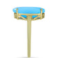 Goldplattierter Silberring mit Aqua-Chalcedon