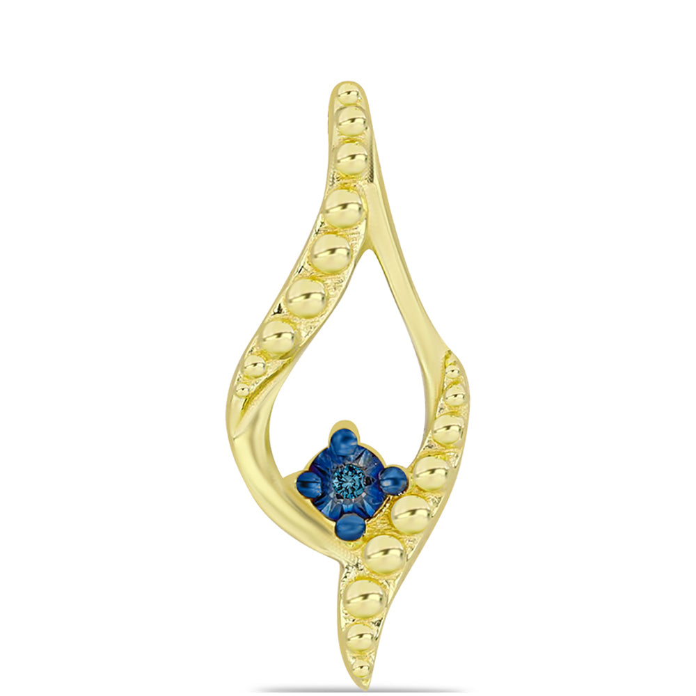 schmuckgarnitur aus Goldplattierte Silber mit blauem Diamant