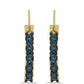 Goldplattierte Silberohrringe mit blauem Diamant