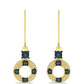 Goldplattierte Silberohrringe mit blauem Diamant