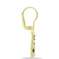 Goldplattierte Silberohrringe mit blauem Diamant