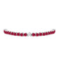 Silberarmband mit Rubin aus Madagaskar und Diamant mit Brillantschliff
