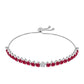 Silberarmband mit Rubin aus Madagaskar und Diamant mit Brillantschliff