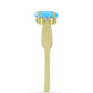 Goldplattierter Silberring mit Aqua-Chalcedon und weißem Topas