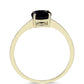 Goldplattierter Silberring mit schwarzem Onyx aus Suwar