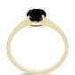 Goldplattierter Silberring mit schwarzem Onyx aus Suwar